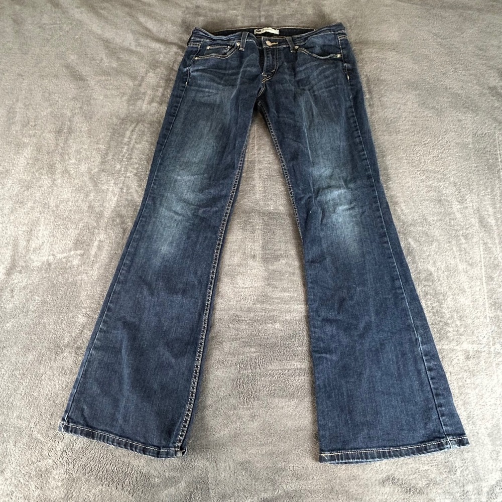Levis 518 Superlow Bootcut Jeans Womens 11M Dark Wash Denim Low Rise Y2K